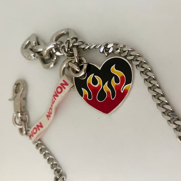 논논NONENON FLAME L키링 체인(패션소품,Y2K,힙,바지