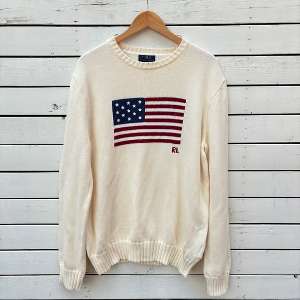 Polo 폴로 made in usa 성조기 니트