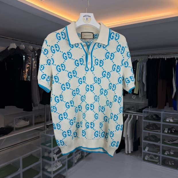 [리오브] 구찌 GG 코튼 인타르시아 니트 카라티셔츠