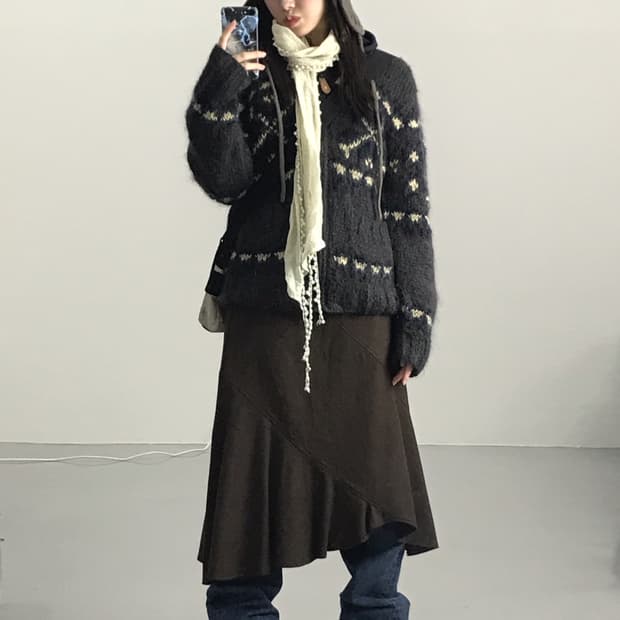 Cowichan Mood Mohair Zip Cardigan