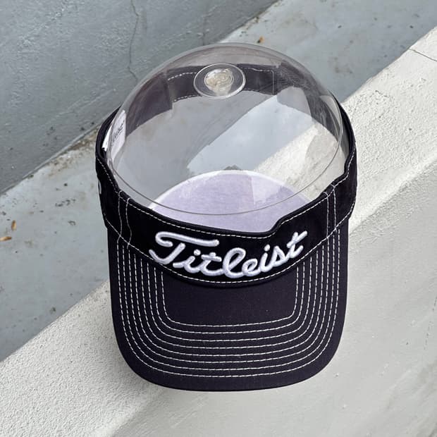 [F] 타이틀리스트 로고 네이비 썬캡 썬바이저 모자