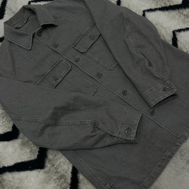 [L]유니클로U 데님 셔츠 자켓/그레이