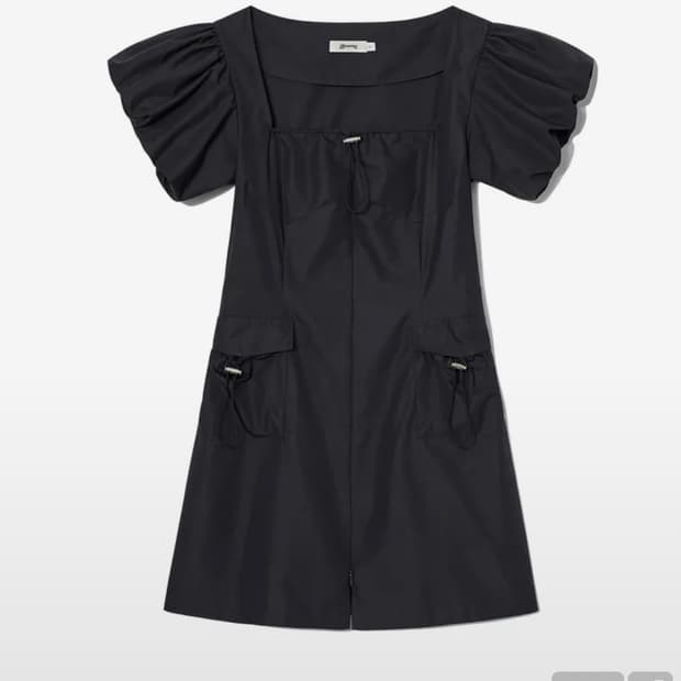 글로니 DETROIT PUFF DRESS (CHARCOAL)