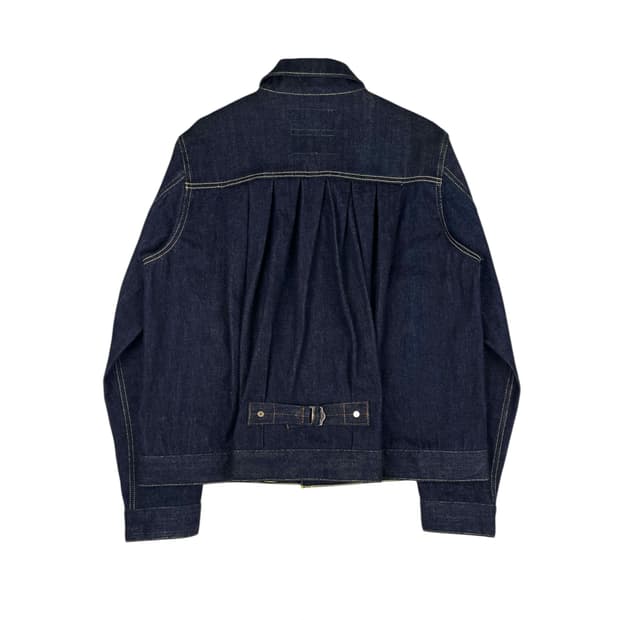 back pleats denim jacket