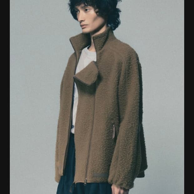 지용킴x코오롱 레이어드 플리스 브라운