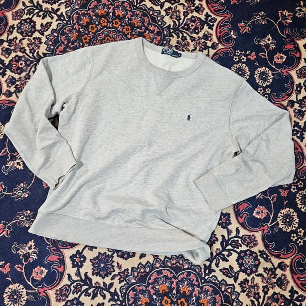 폴로랄프로렌 멜란지 그레이 맨투맨 L size