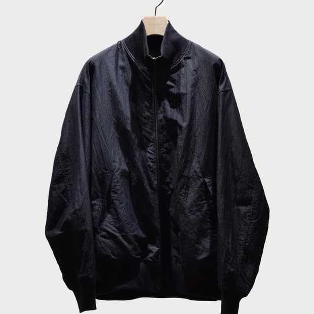 [1] comoli 25ss 코튼실크 리버시블 트랙자켓 블랙