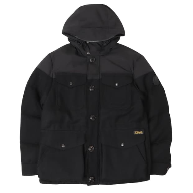 폴로 랄프로렌 블랙 레더패치 헌팅 헤비 다운자켓 패딩