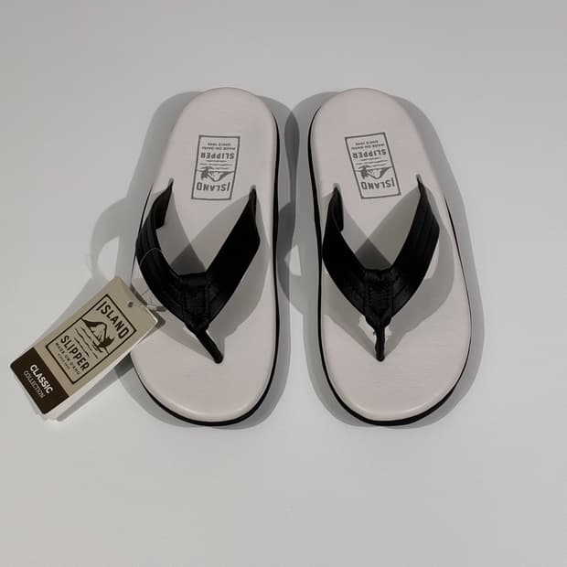 아일랜드슬리퍼 PB202 풀 그레인 레더 화이트/블랙 9사이즈