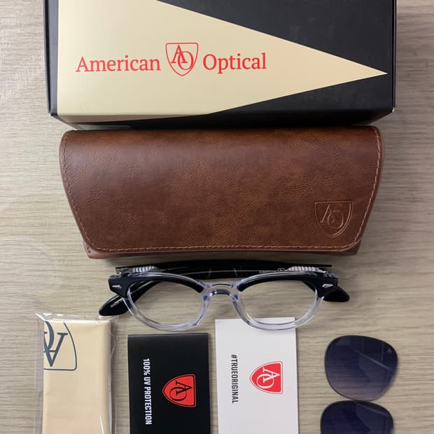 [47] 아메리칸 옵티컬 블랙크리스탈 미사용 선글렌즈