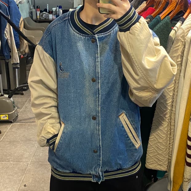 [NO.9] VTG 데님 바시티 자켓