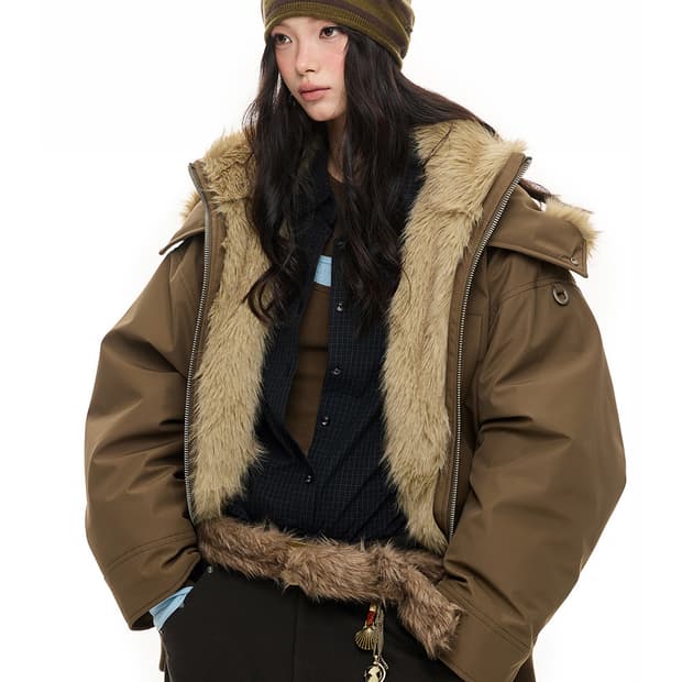 테스트매커니즘 arctic fur jumper 퍼 후드 점퍼