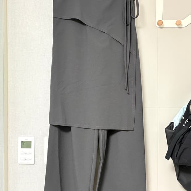 layered wrap skirt pants
