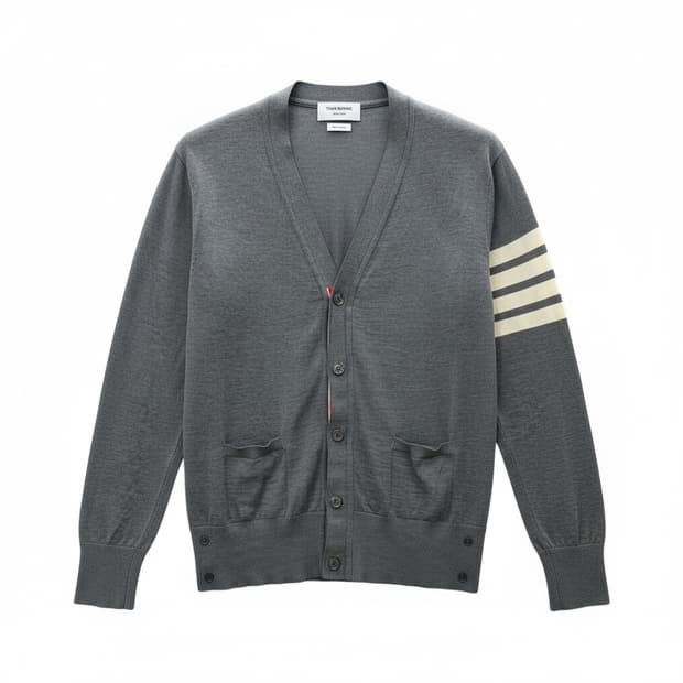 톰브라운 클래식 그레이 메리노울 가디건 3사이즈