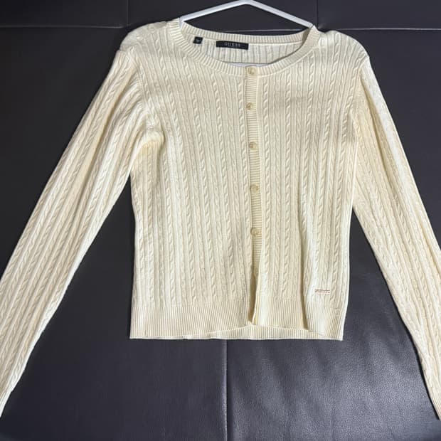 게스 가디건 아이보리