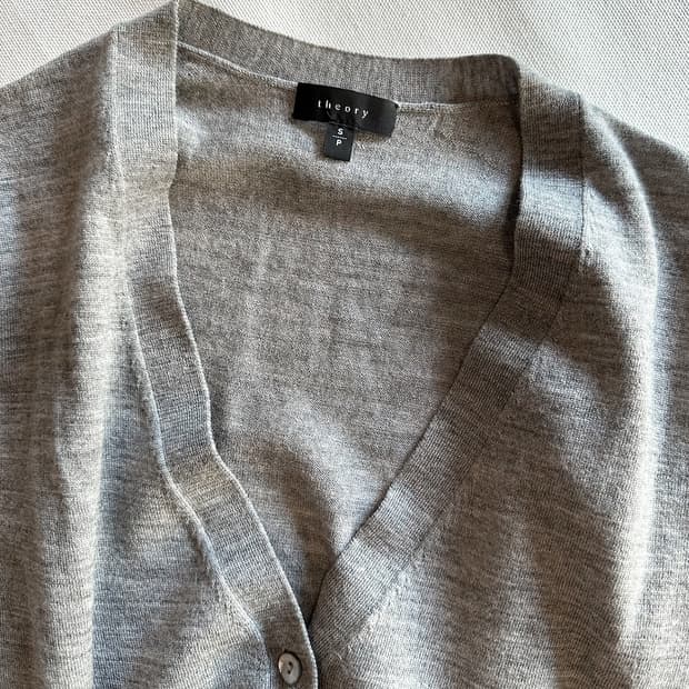 THEORY greay wool cardigan