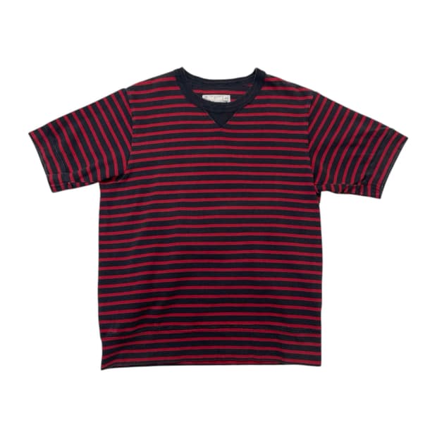 사카이 Sacai 레드 그레이 스트라이프 반팔 티셔츠 2