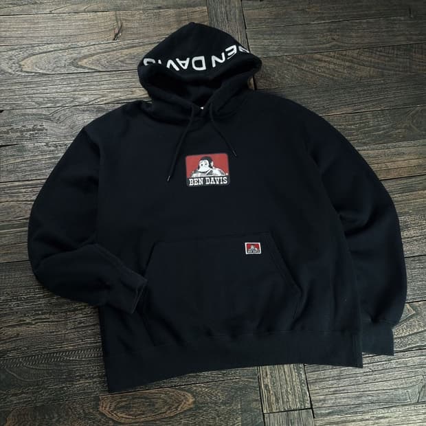 [벤데이비스] 빅로고 오버핏 후드티 블랙 M18602