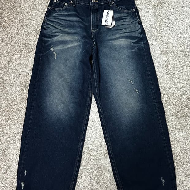 맨하탄프로젝트 커브드 하드 워싱 데님