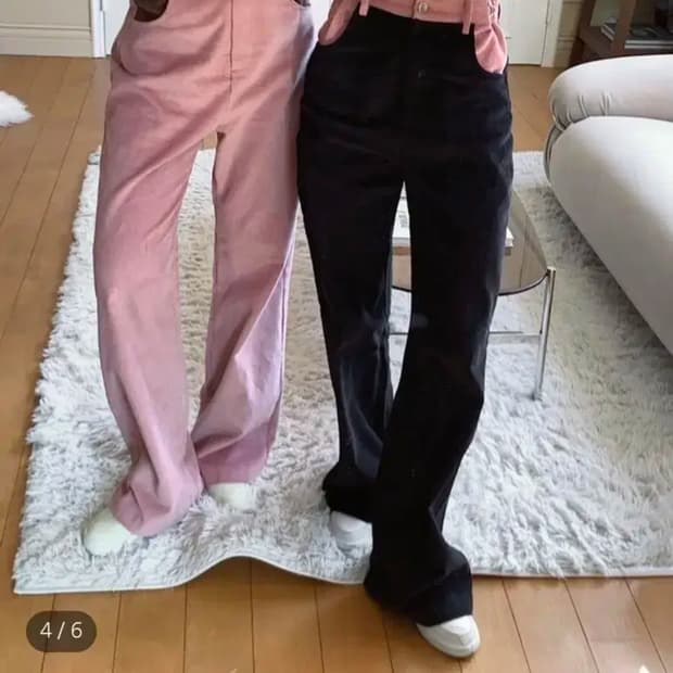 클라우드이모션 1998 투톤 버클 팬츠 블랙 / 핑크 S