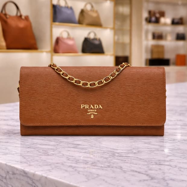[S급] 프라다 비텔로 무브 월렛 체인 크로스백 카라멜 판매합니다!!!