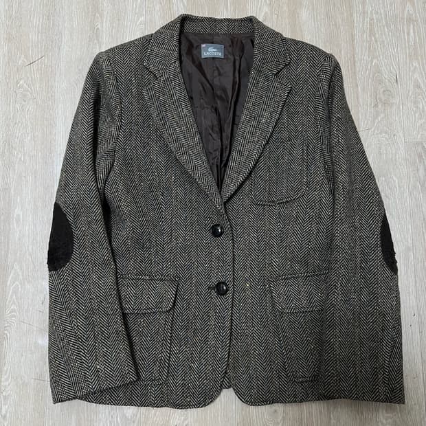 라코스테 여성 싱글 헤링본 자켓 L/100 