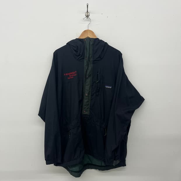 파타고니아 빈티지 판초 바람막이 블랙 남성2XL