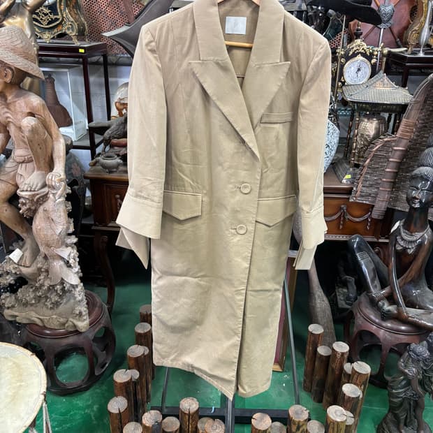 에콘(EKHON)베이지 롱 코트 롱 자켓 롱 원피스