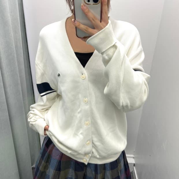 라코스테 아이보리 가디건