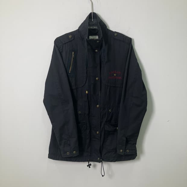 할리데이비슨 블랙 코튼 밀리터리 자켓 