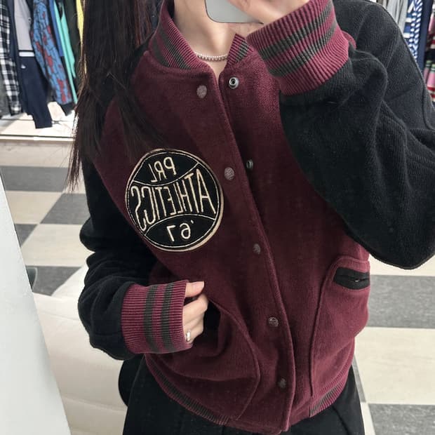 폴로 랄프로렌 아플리케 바시티 자켓 