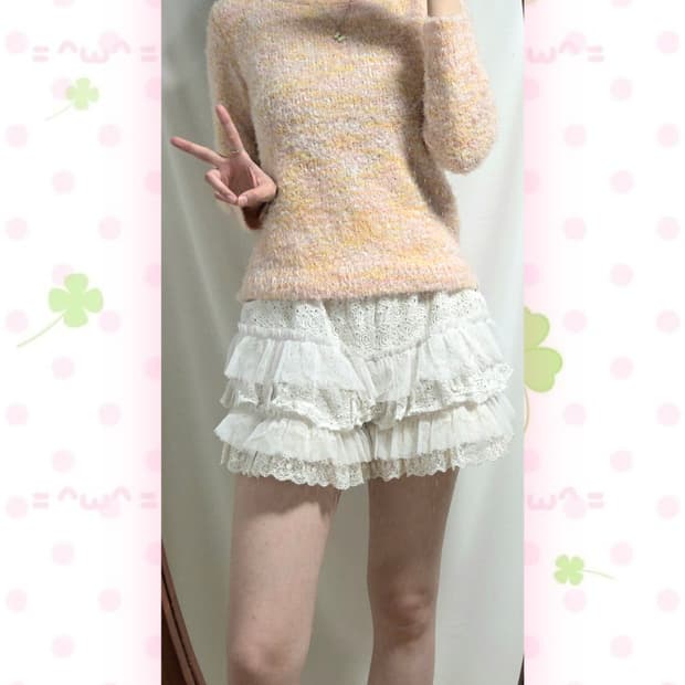 SORRIDERE 핑크 오렌지 부들부들 니트