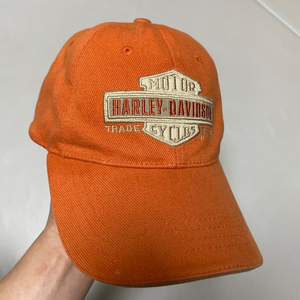 할리 데이비슨 오렌지색 볼캡