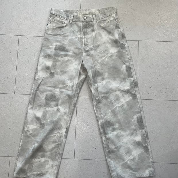 자라 배기핏 카모 데님