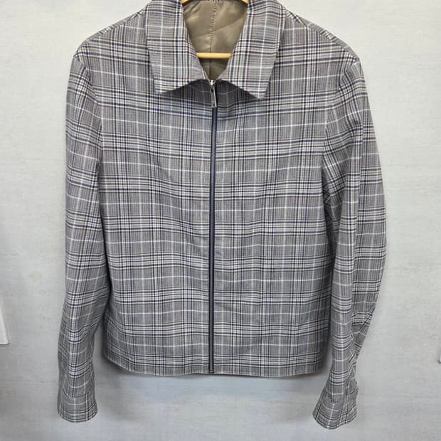 자라 체크 해링턴 자켓 m