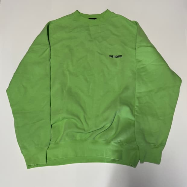정품!! 웰던 We11done 빅 사이즈 형광 맨투맨 2XL ~ 3XL