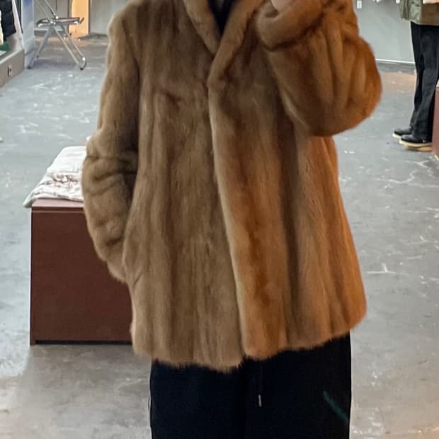 빈티지 퍼 브라운 밍크코트 H1504