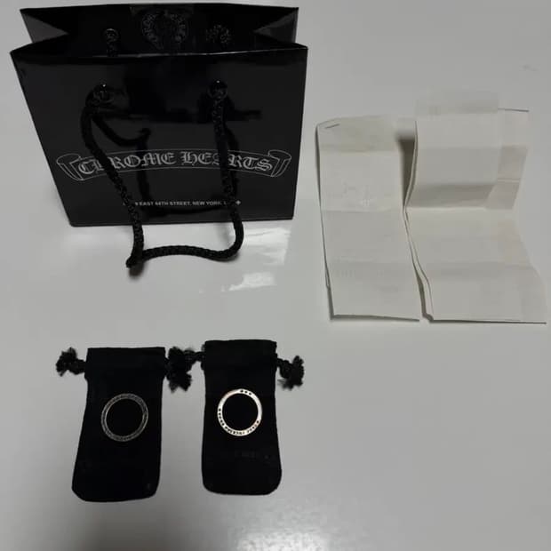 크롬하츠 3mm퍽유링(큐빅),쥬비펑크링