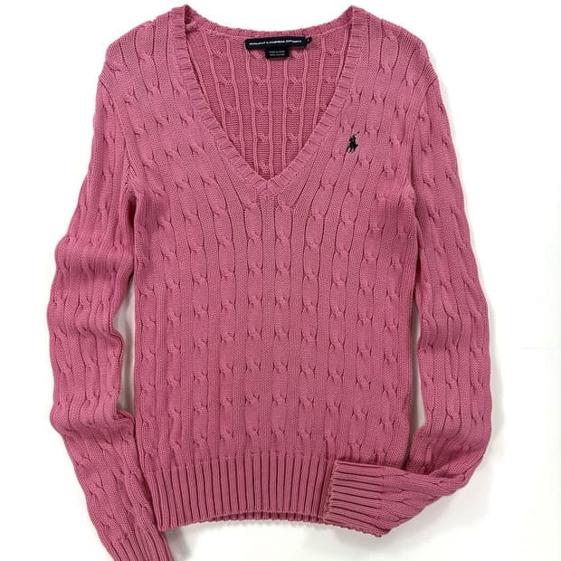 폴로 랄프로렌 여성 케이블 니트 