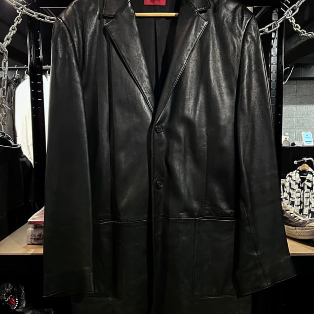 00s Hugo Boss Leather Blazer