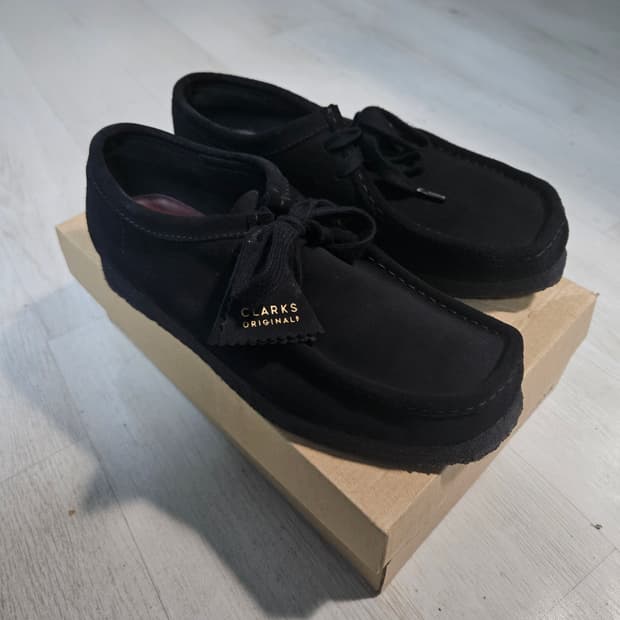 클락스 왈라비 블랙 스웨이드 UK8 (265mm)