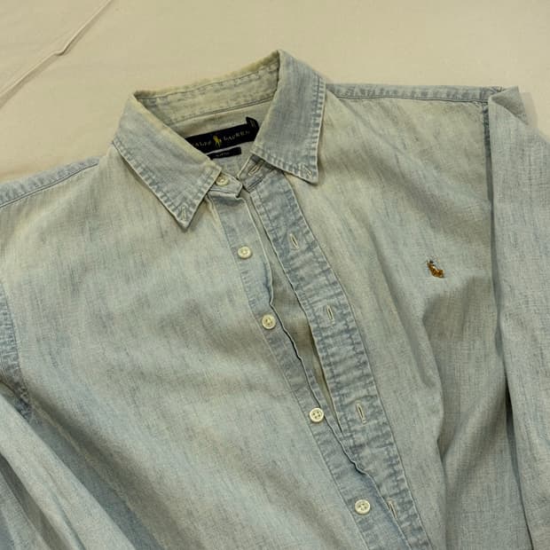 폴로 랄프로렌 데님 셔츠 하늘색 L 사이즈