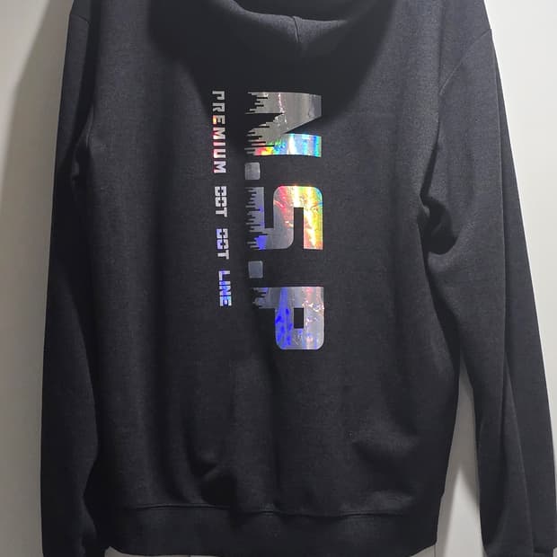 네온 오버핏 차콜 후드