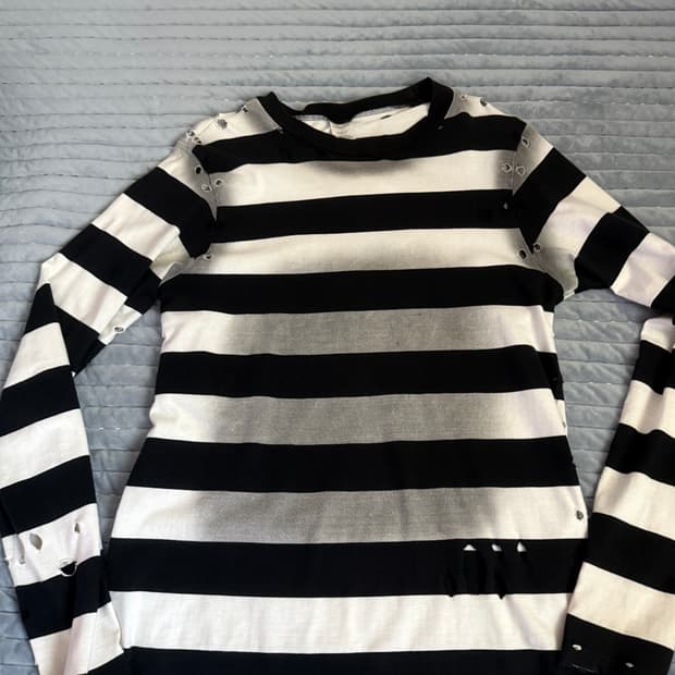 넘버나인 스트라이프 롱슬리브 