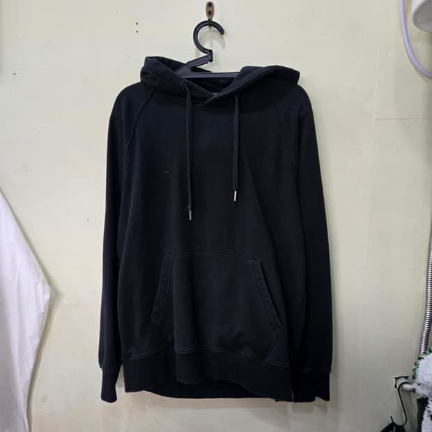 [M] musinsa standard 기모 베이직 풀오버 후드 (블랙)