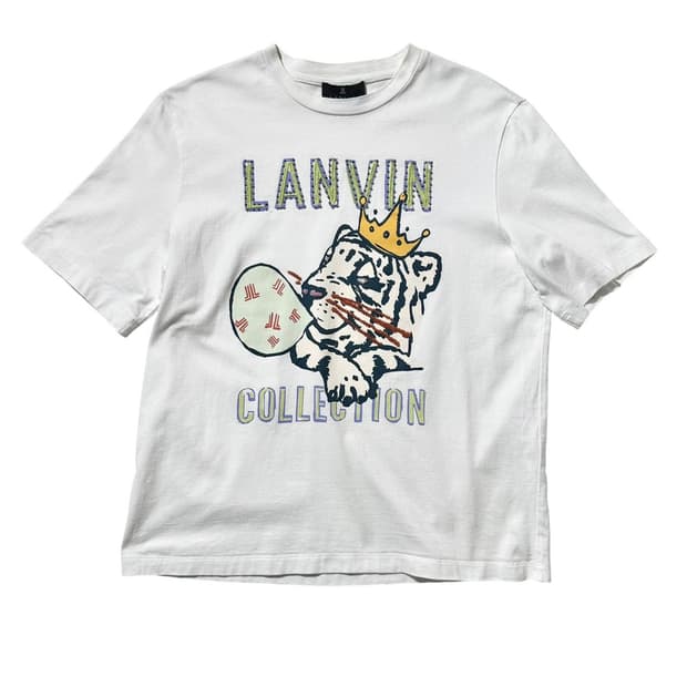 랑방 컬렉션 비딩 프린트 반팔 티셔츠