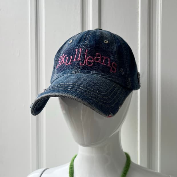 Skull jeans 데님 볼캡