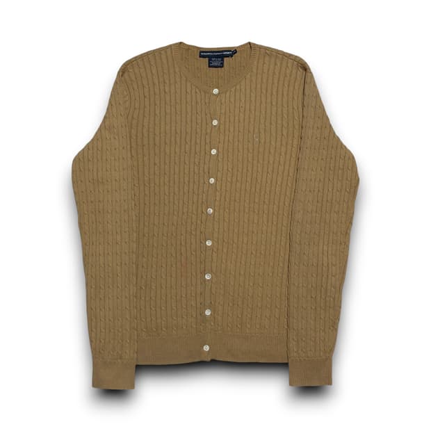Polo Ralph Lauren 여성 베이지포니 베이지 케이블 가디건