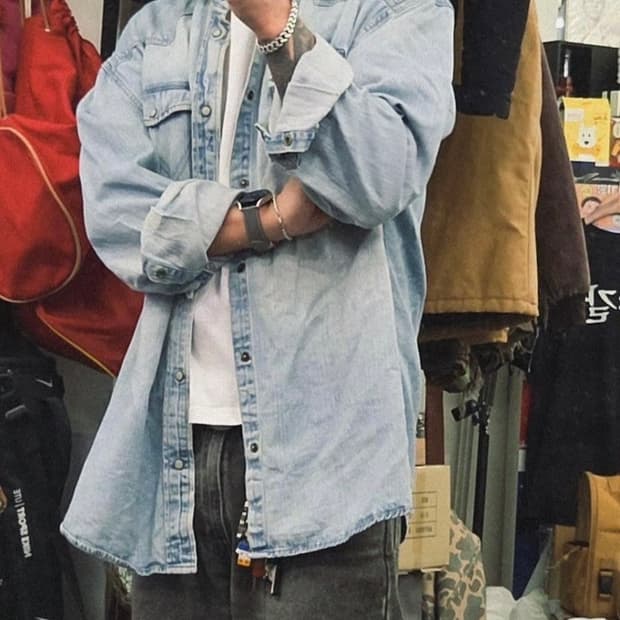 00s Wrangler 랭글러 웨스턴 데님 셔츠
