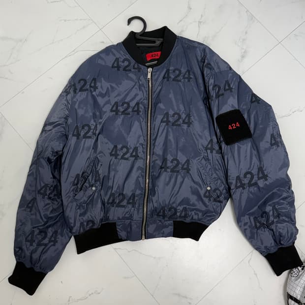 424 네이비 리버서블 봄버 자켓